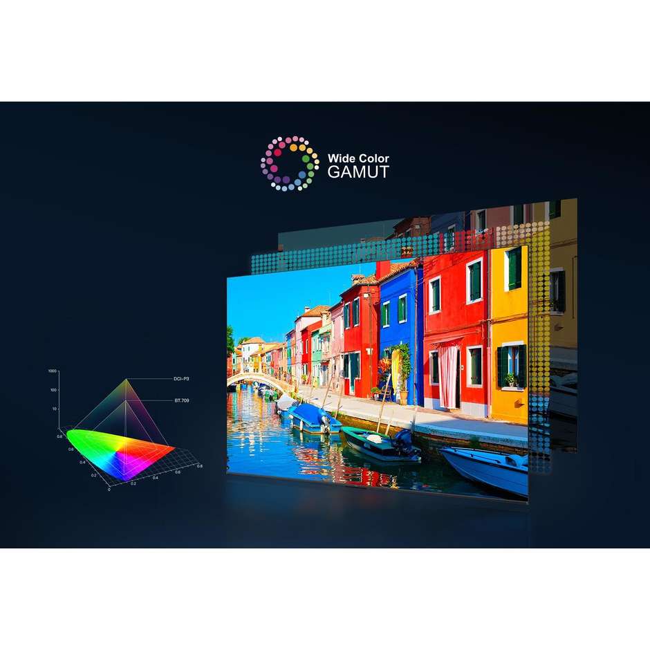 TCL 55P79B TV 55" 4K Ultra HD Smart TV Wi-Fi Classe F Colore Nero