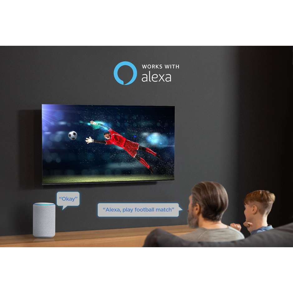 TCL 55P79B TV 55" 4K Ultra HD Smart TV Wi-Fi Classe F Colore Nero
