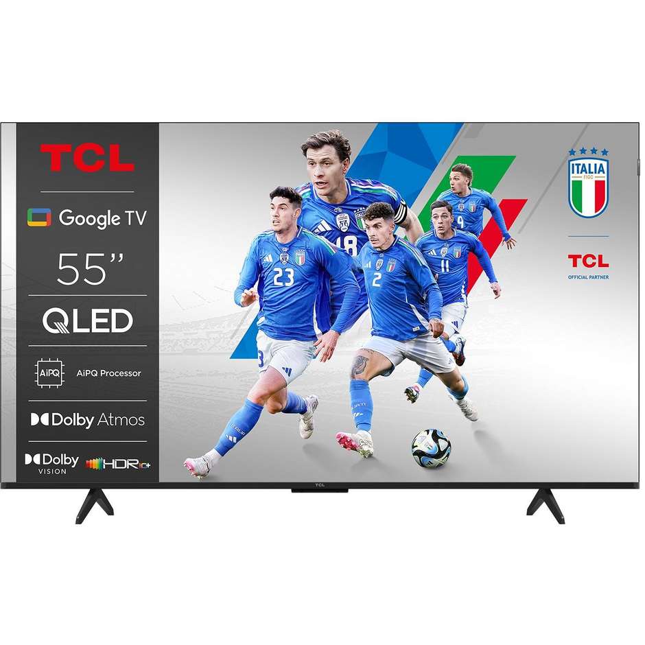 TCL 55P79K TV QLED 55" 4K Ultra HD Smart TV Wi-Fi Classe F Colore Nero