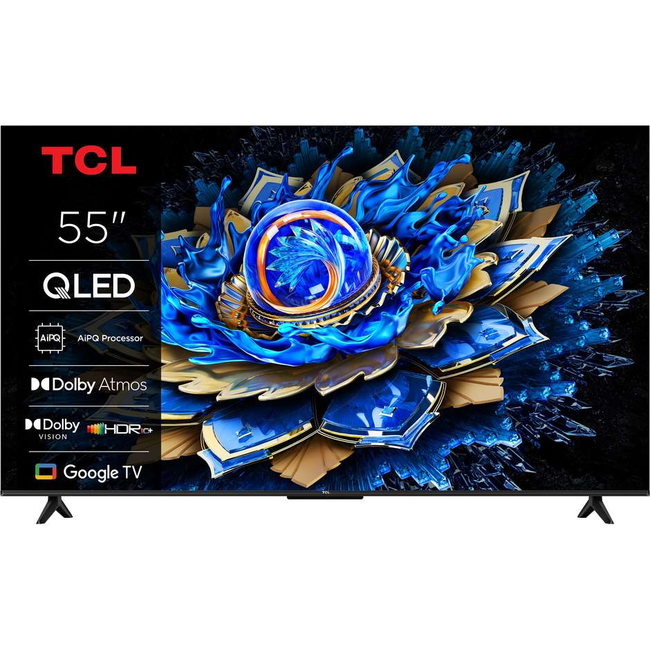 TCL 55T69C TV QLED 55" 4K HDR Google TV Nero