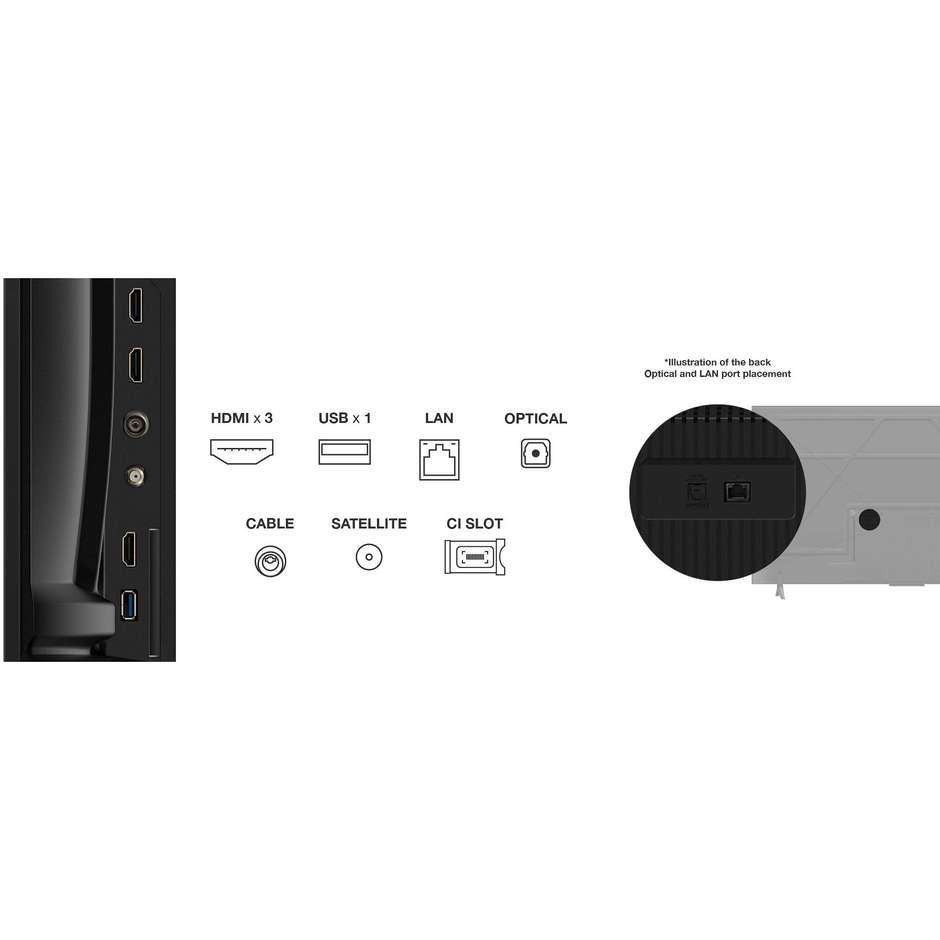 TCL 55T69C TV QLED 55" 4K HDR Google TV Nero