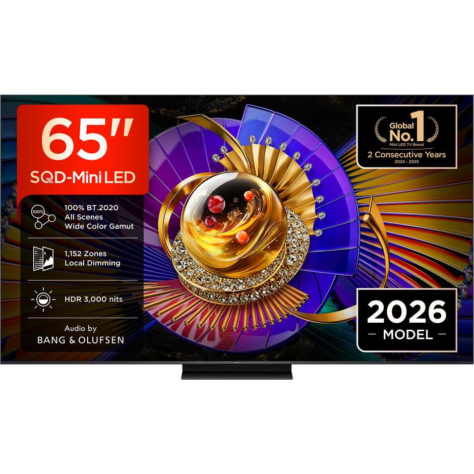 TCL 65C7L TV 65" SQD-Mini LED 4K HDR 144Hz Nero