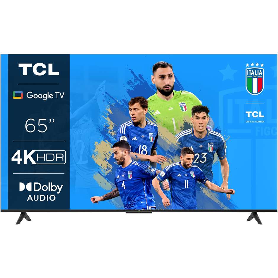 TCL 65P635 TV led 65" 4K Ultra HD Smart TV Wi-Fi Classe F Colore Nero