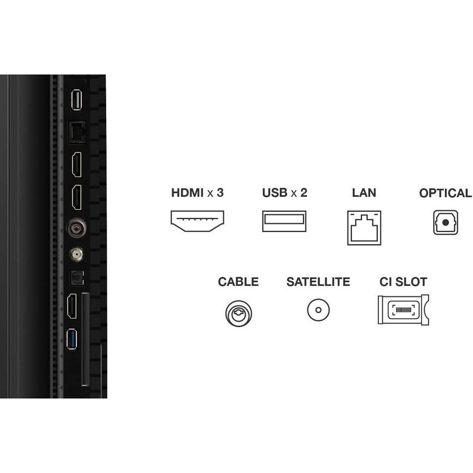 TCL 65P79K TV QLED 65" 4K Ultra HD Smart TV Wi-Fi Classe F Colore Nero