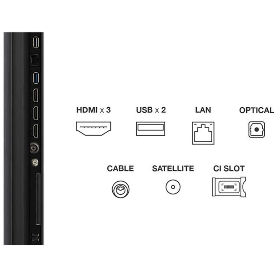 TCL 75C69KS TV LED 75" 4K Ultra HD Smart TV Wi-Fi Classe E Colore Nero