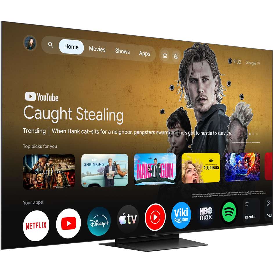 TCL 75RM7L TV 75” 4K HDR RGB-Mini LED 144 Hz Nero
