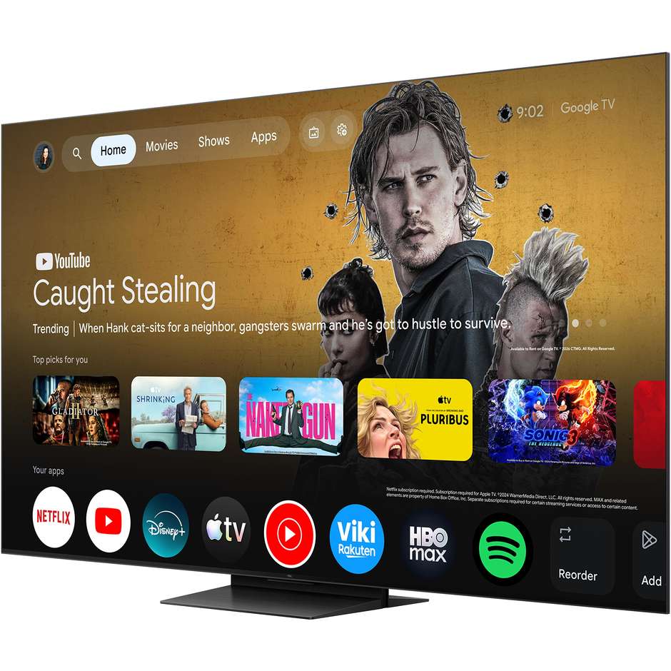 TCL 75RM7L TV 75” 4K HDR RGB-Mini LED 144 Hz Nero