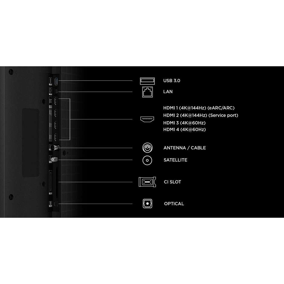 TCL 75RM7L TV 75” 4K HDR RGB-Mini LED 144 Hz Nero