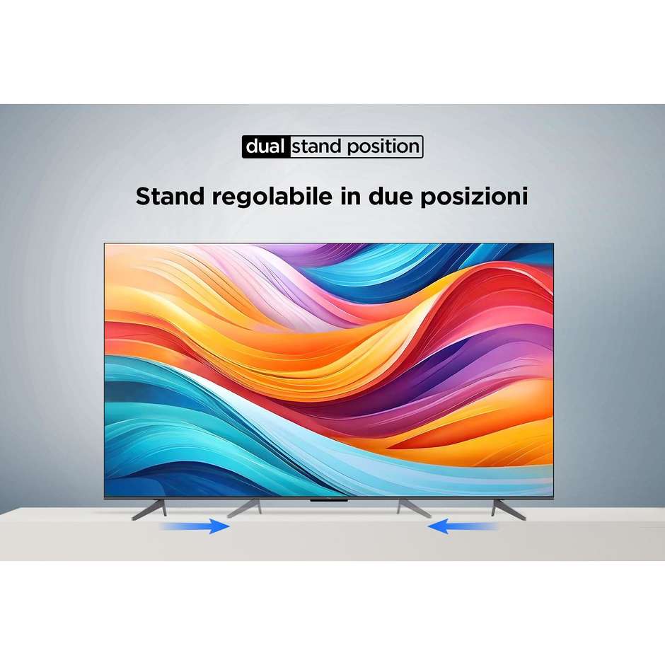 TCL 85C655 TV QLED 85" 4K Ultra HD Smart TV Wi-Fi Classe F colore cornice nero