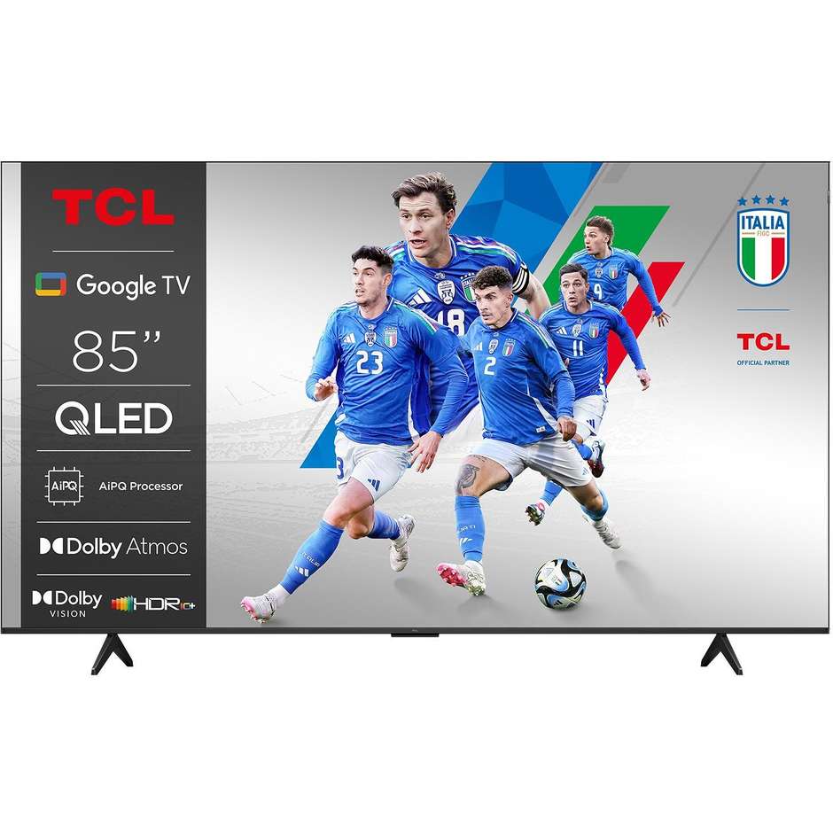 TCL 85P79K TV 85" QLED 4K Ultra HD Smart TV Wi-Fi Classe F Colore Nero