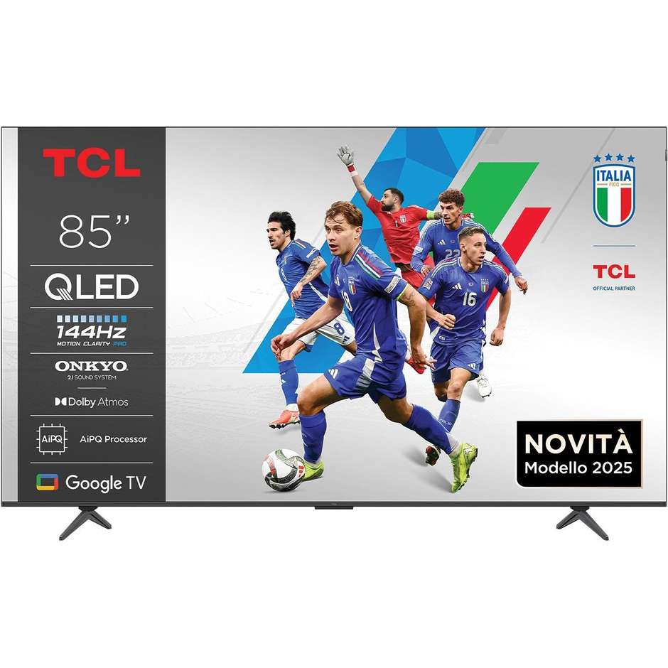 TCL 85P89K TV QLED 85" 4K Ultra HD Smart TV Wi-Fi Classe F Colore Nero