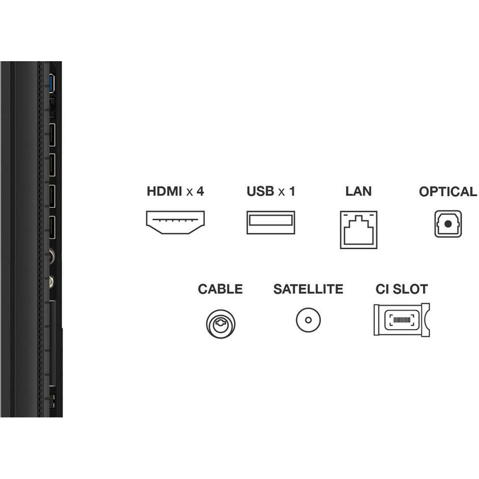 TCL 85P89K TV QLED 85" 4K Ultra HD Smart TV Wi-Fi Classe F Colore Nero