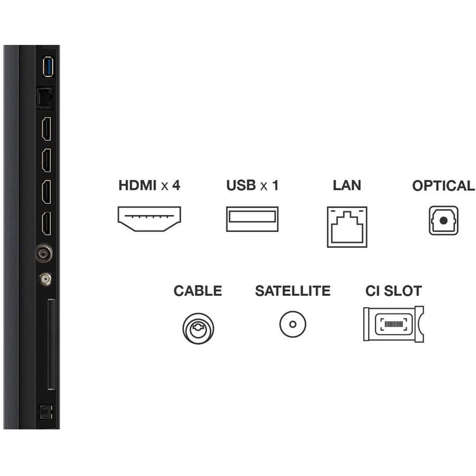 TCL 98C79K TV QD-Mini LED 98" 4K Ultra HD Smart TV Wi-Fi Classe E Colore Nero