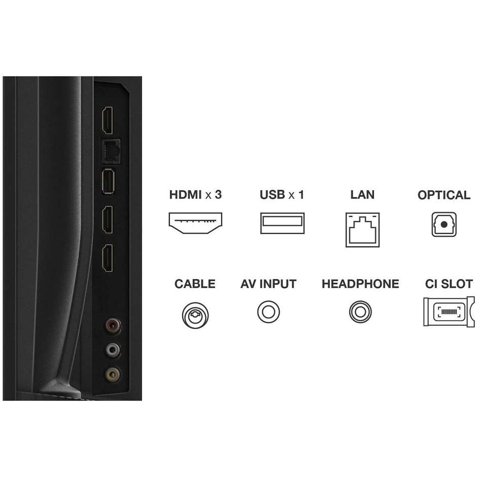 TCL C64 43C645 TV QLED 43" 4K Ultra HD Smart TV Classe G Colore Nero