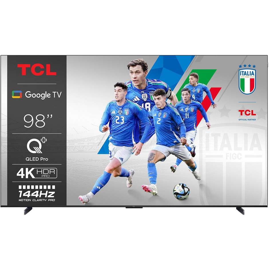 TCL C65 Serie C6 98C655 TV QLED 98" 4K Ultra HD Smart TV Wi-Fi Classe G Colore Nero