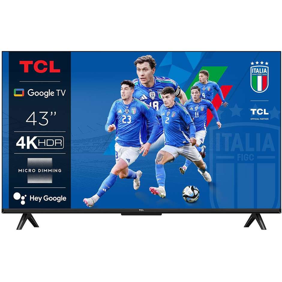 TCL P655 Serie P65 TV LED 43" 4K Ultra HD Smart TV Classe F Colore Nero