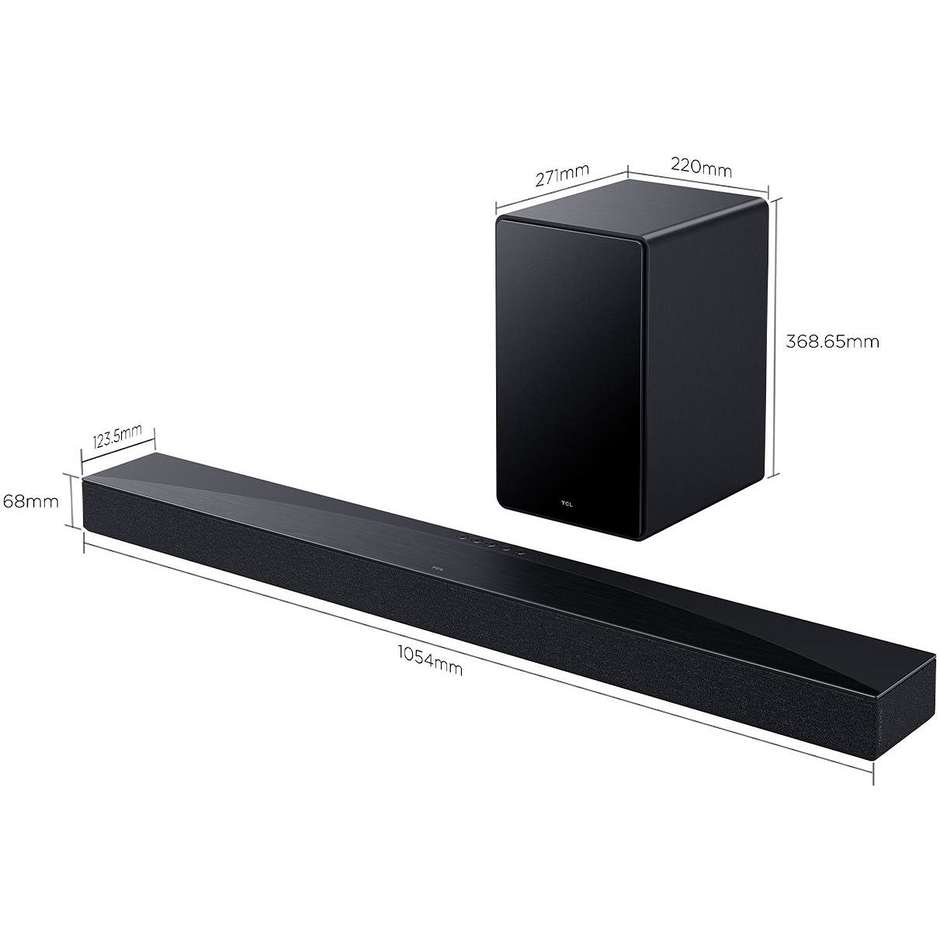 TCL Q65H Soundbar 5.1 Canali 580 W Dolby Atmos DTS:X RAY·DANZ Nero