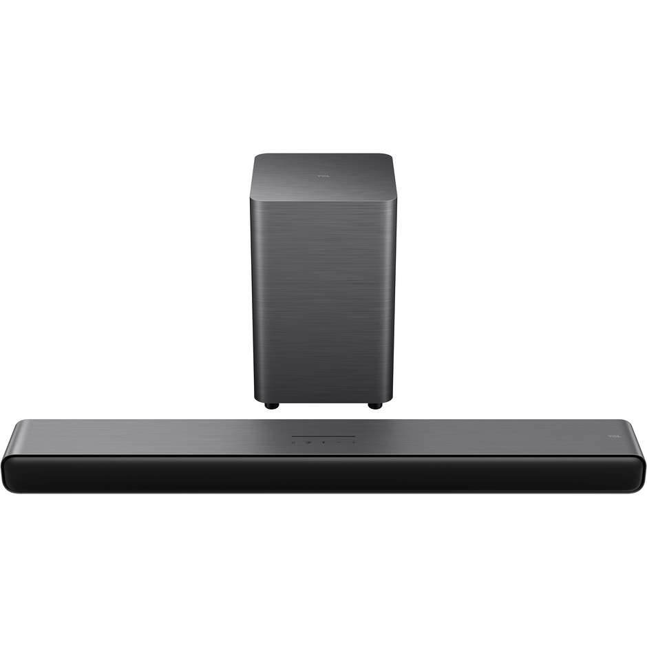 TCL S55H Soundbar 2.1 220W Dolby Atmos Subwoofer Wireless HDMI eARC Bluetooth Dark Titanium