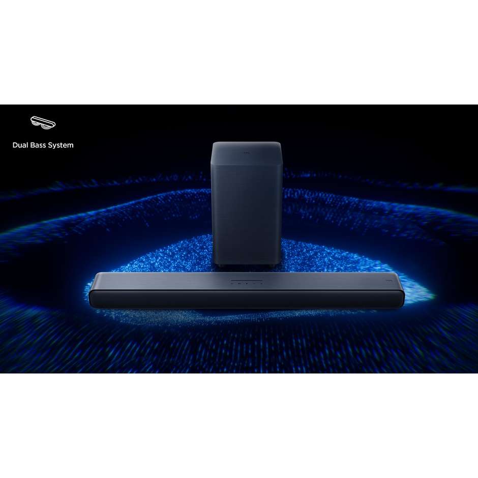 TCL S55H Soundbar 2.1 220W Dolby Atmos Subwoofer Wireless HDMI eARC Bluetooth Dark Titanium