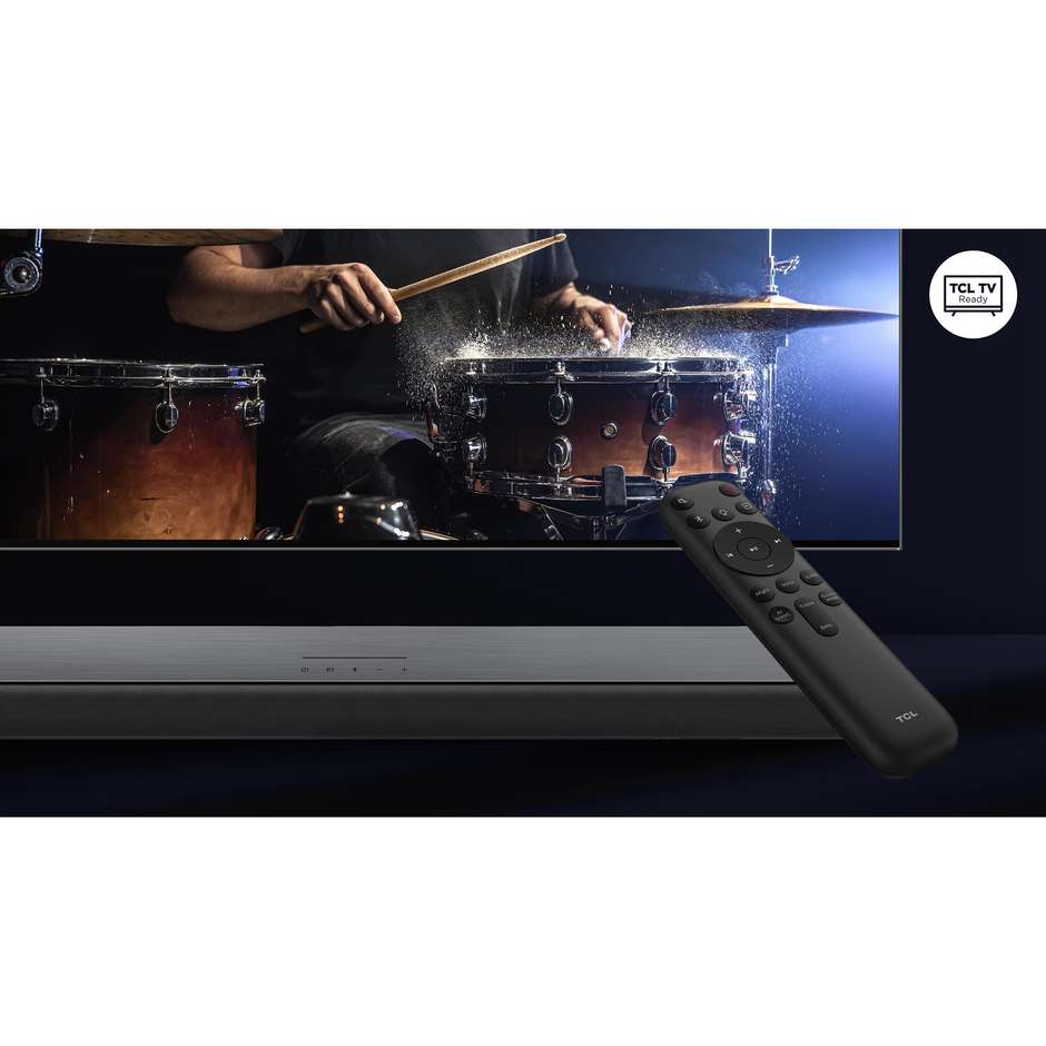 TCL S55HE Soundbar TV Stereo 2.1 con Subwoofer per Home Cinema DTS Colore Titanium