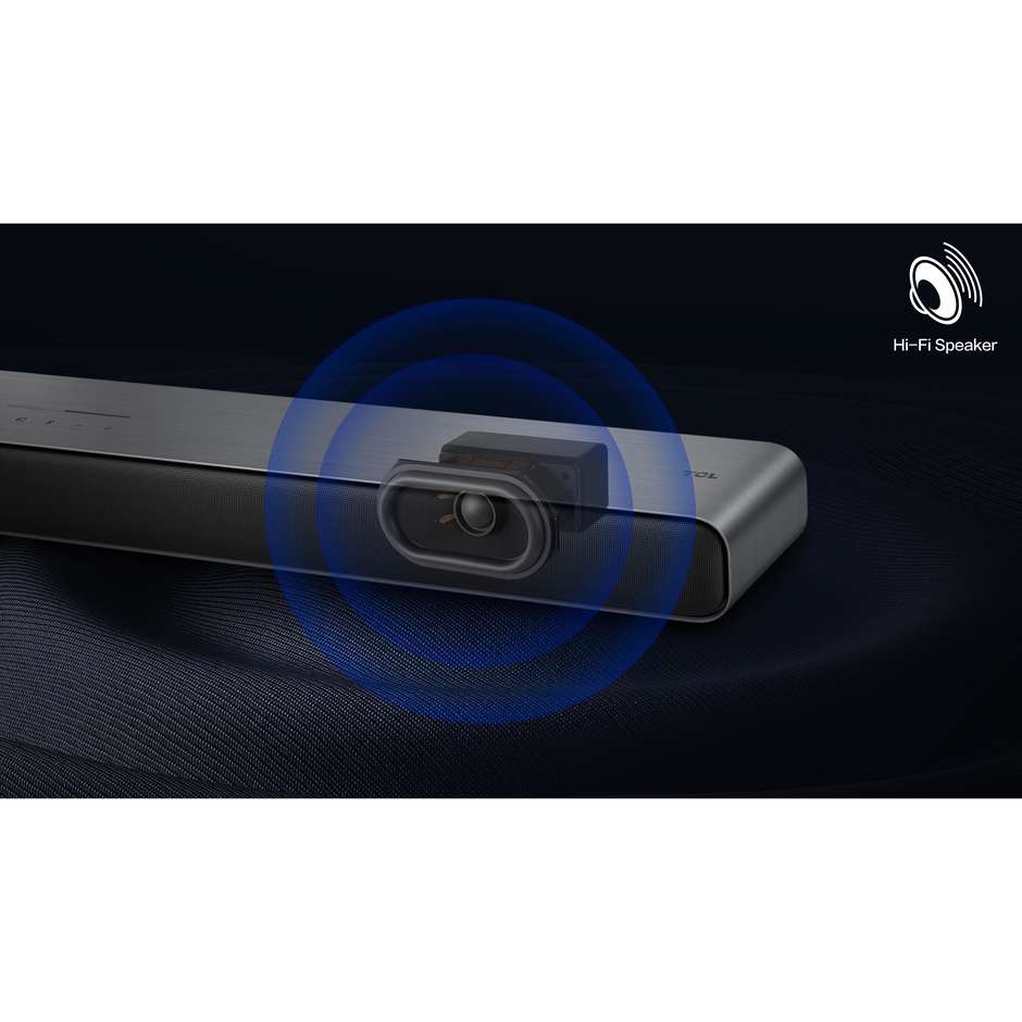 TCL S55HE Soundbar TV Stereo 2.1 con Subwoofer per Home Cinema DTS Colore Titanium