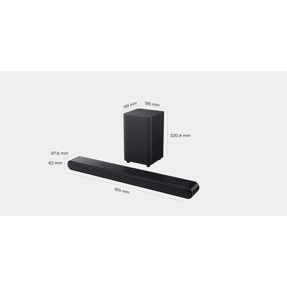 TCL S643W Soundbar All-in-One per TV e Intrattenimento Domestico DTS Colore Black