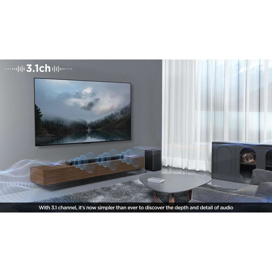 Tcl S643W Soundbar con Subwoofer per TV Nero