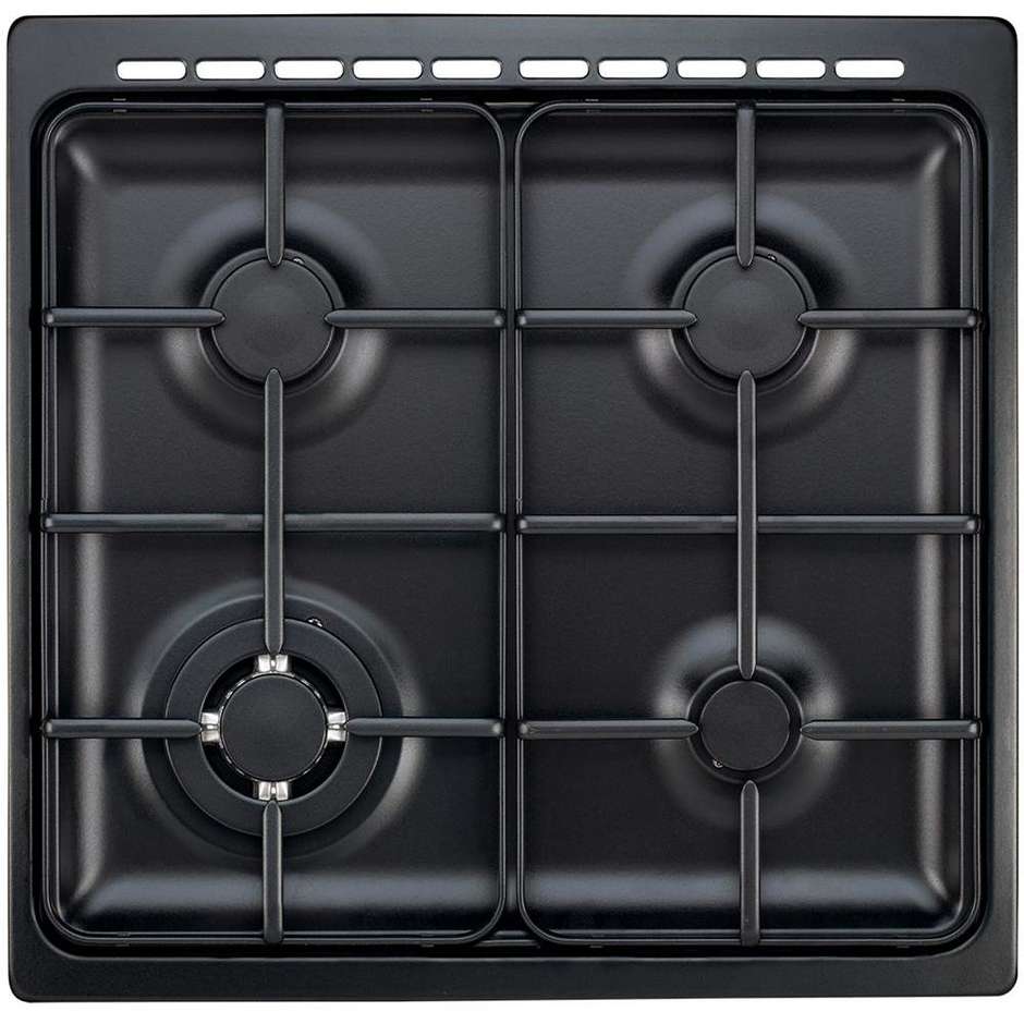 Tecnogas D664MN cucina 60x60 4 fuochi a gas forno elettrico multifunzione 65 litri classe A colore nero