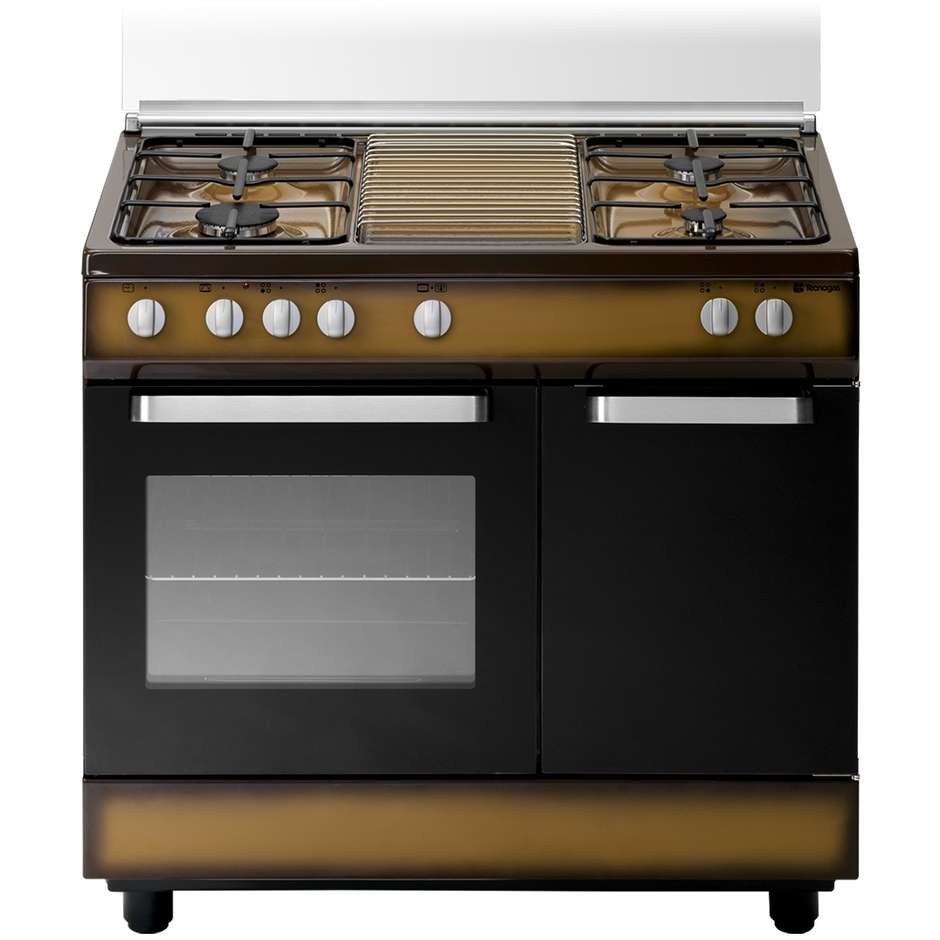 Tecnogas D982CS cucina 90x60 4 fuochi a gas forno a gas con grill elettrico 65 litri classe A colore rame
