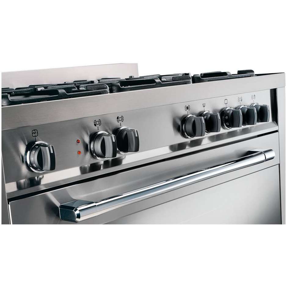 Tecnogas PT899XS cucina 80x60 5 fuochi a gas forno elettrico multifunzione 72 litri classe A colore inox