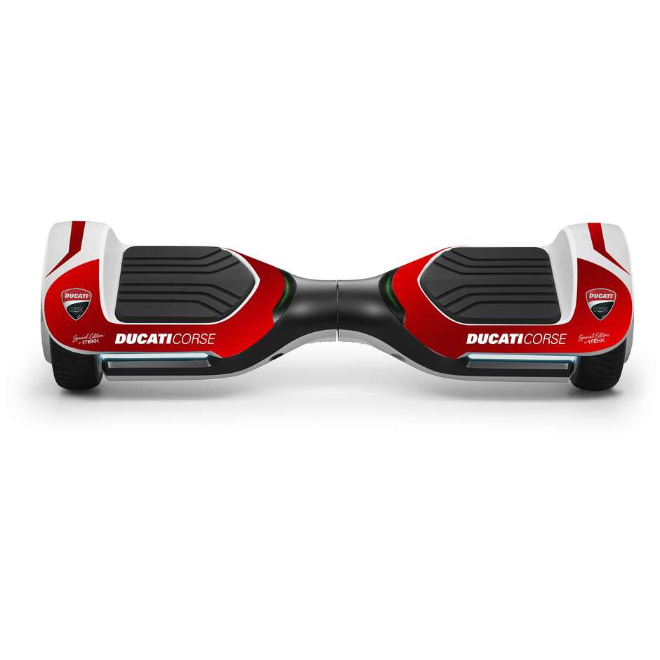 Tekk Ducati Corse 6.5 hoverboard velocità max 12 km/h autonomia 15 km colore bianco e rosso