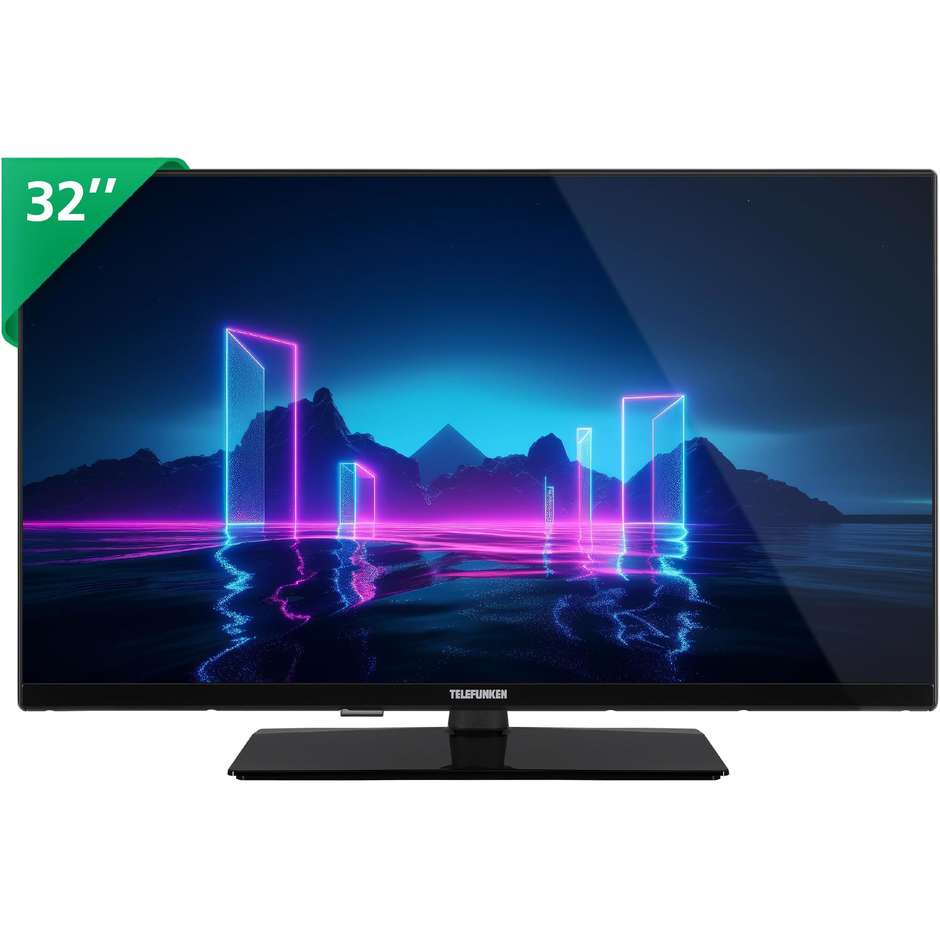 Telefunken TE32750B45V2D TV DLED 32"  Smart TV Wi-Fi Classe E Colore Nero