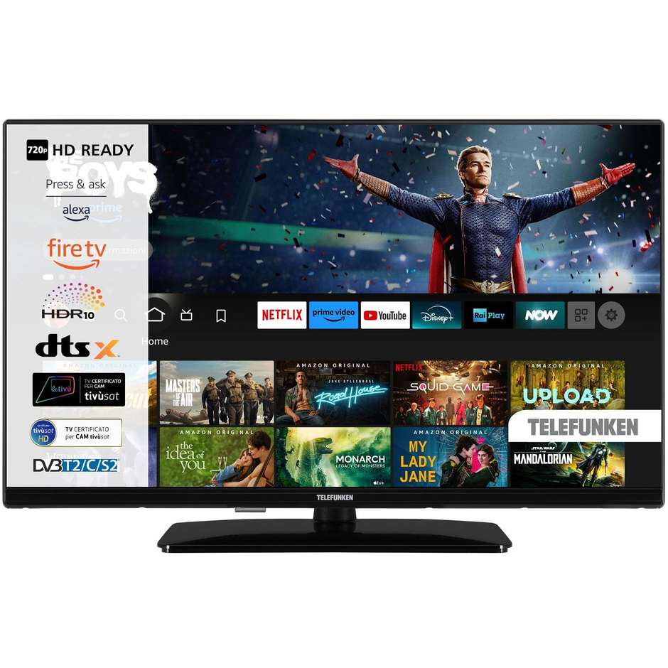 TELEFUNKEN TE32759B50V4D Smart TV 32" LED HD Ready Colore Black