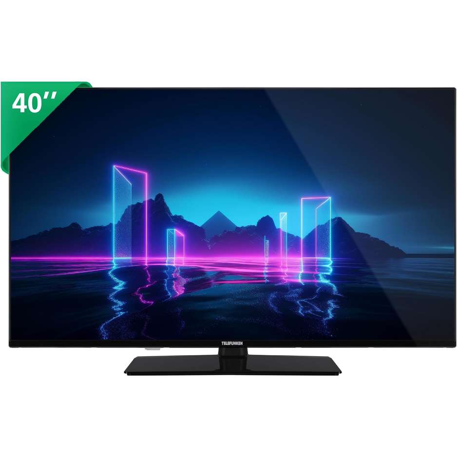 Telefunken TE40750B45I2K TV LCD 40" Full HD Smart TV Wi-Fi Classe E Colore Nero