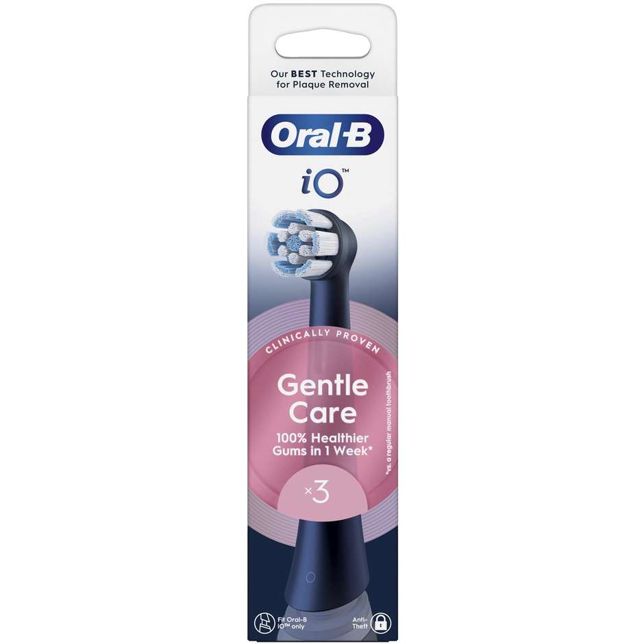 testine di ricambio oral-b io gentle care black 3