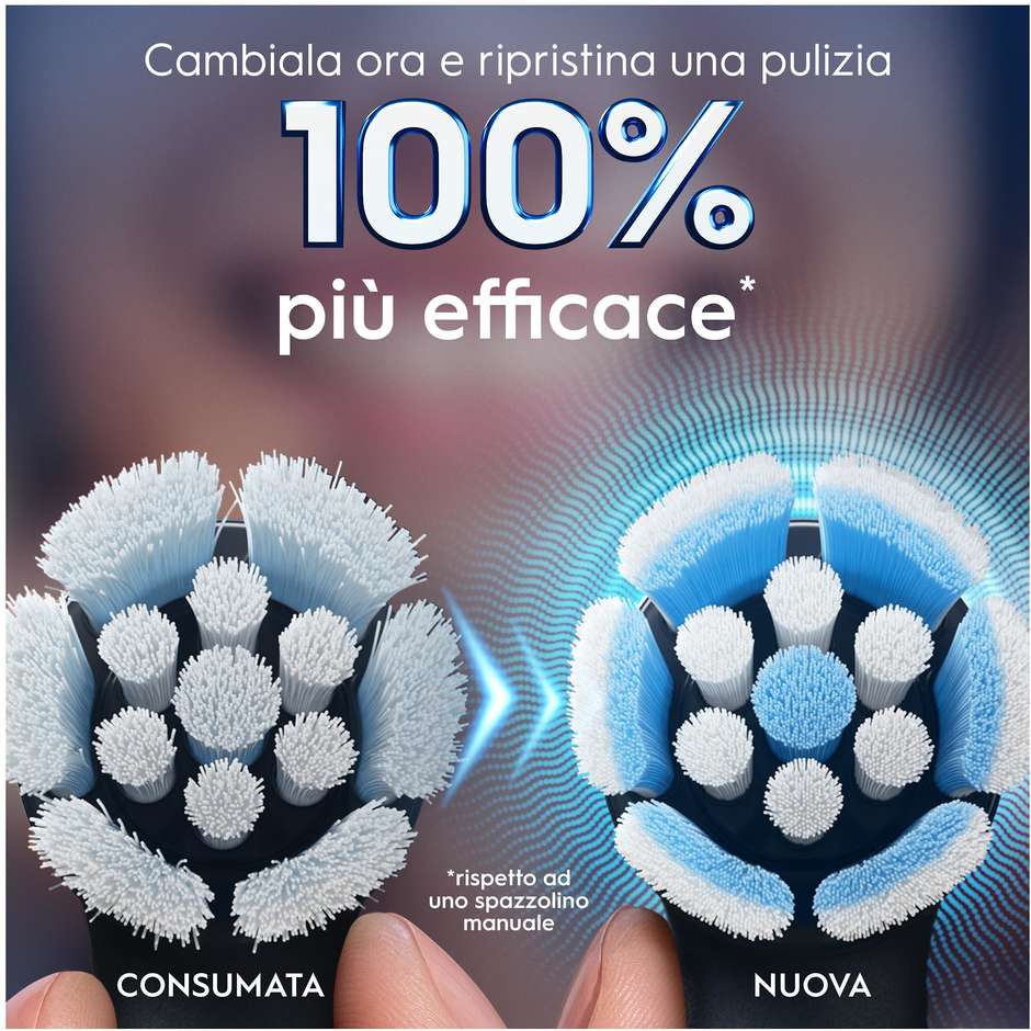 testine di ricambio oral-b io gentle care nero2 p