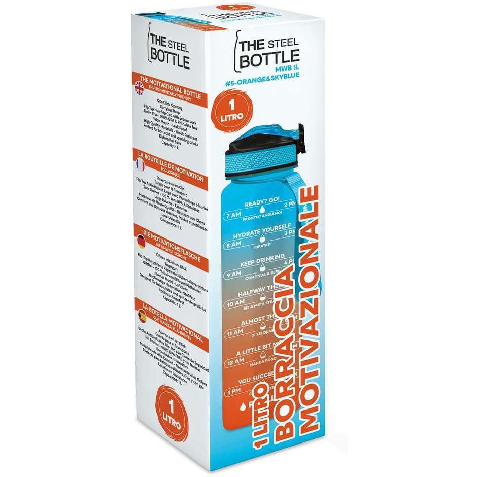 The Steel Bottle MWB1L#5SK Borraccia 1000 ml Tritan Blu/Arancione