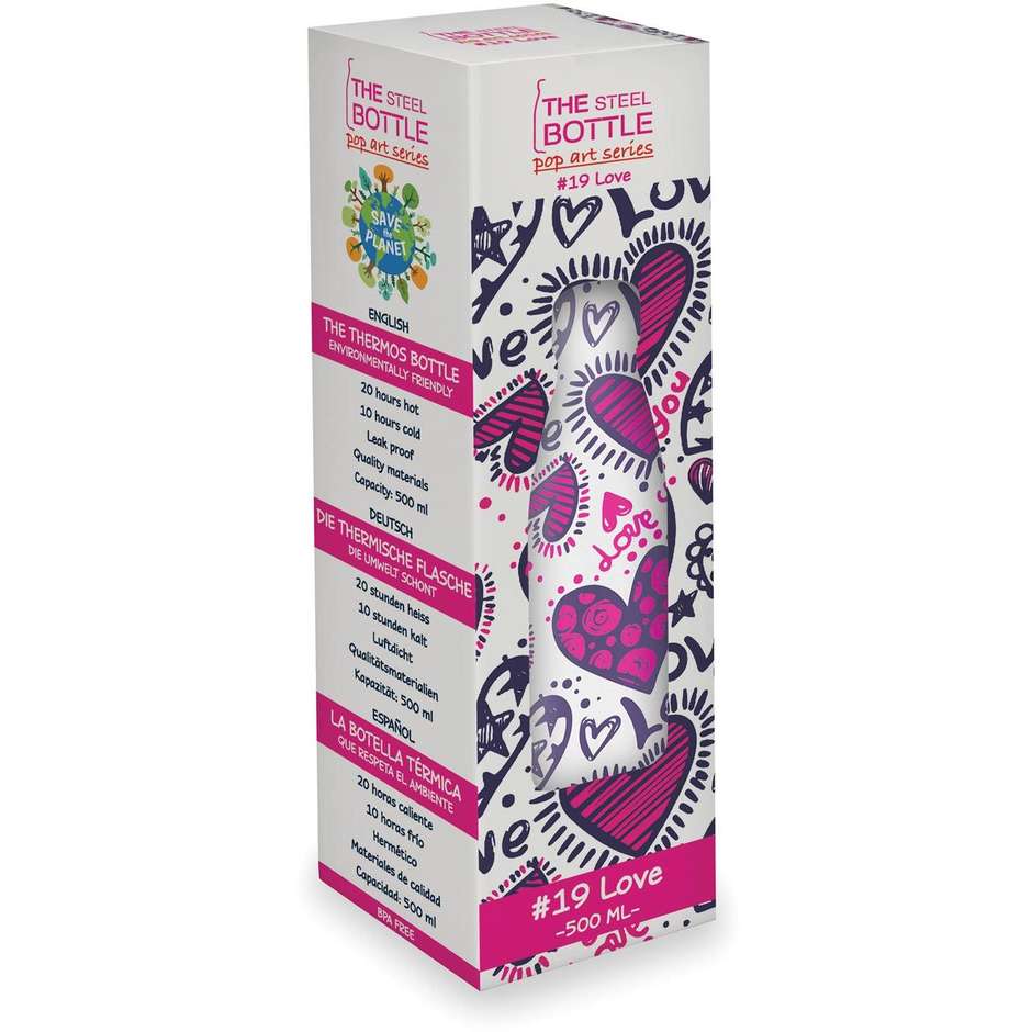 The Steel Bottle Pop Art Series #19 Love bottiglia termica in acciaio inox 500 ml