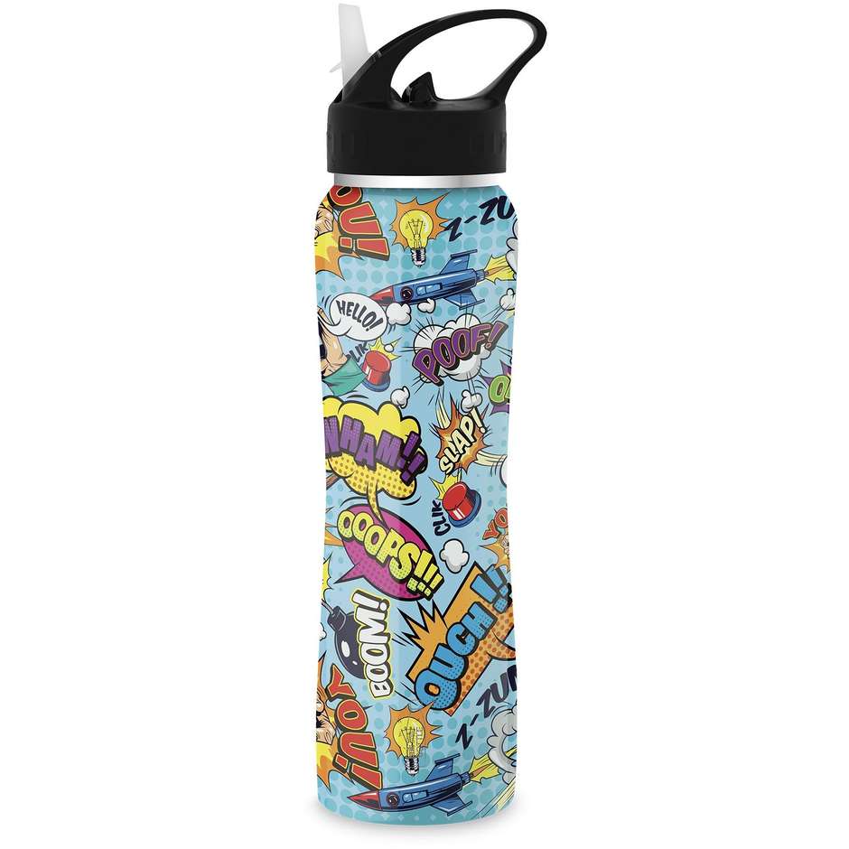 The Steel Bottle TSBMW43COM Bottiglia Termica 500ml in Acciaio Inox Sottovuoto Serie Comics Grafica Pop