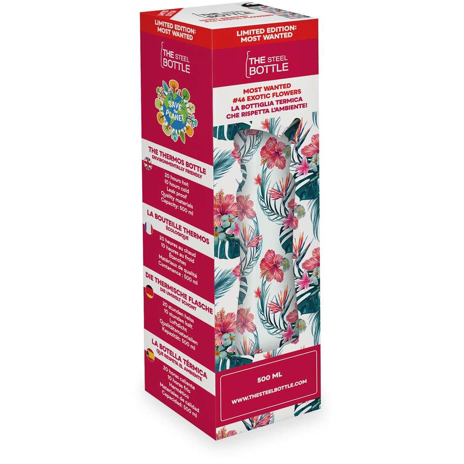 The Steel Bottle TSBMW46EXF 500 ml, fantasia Exotic Flowers