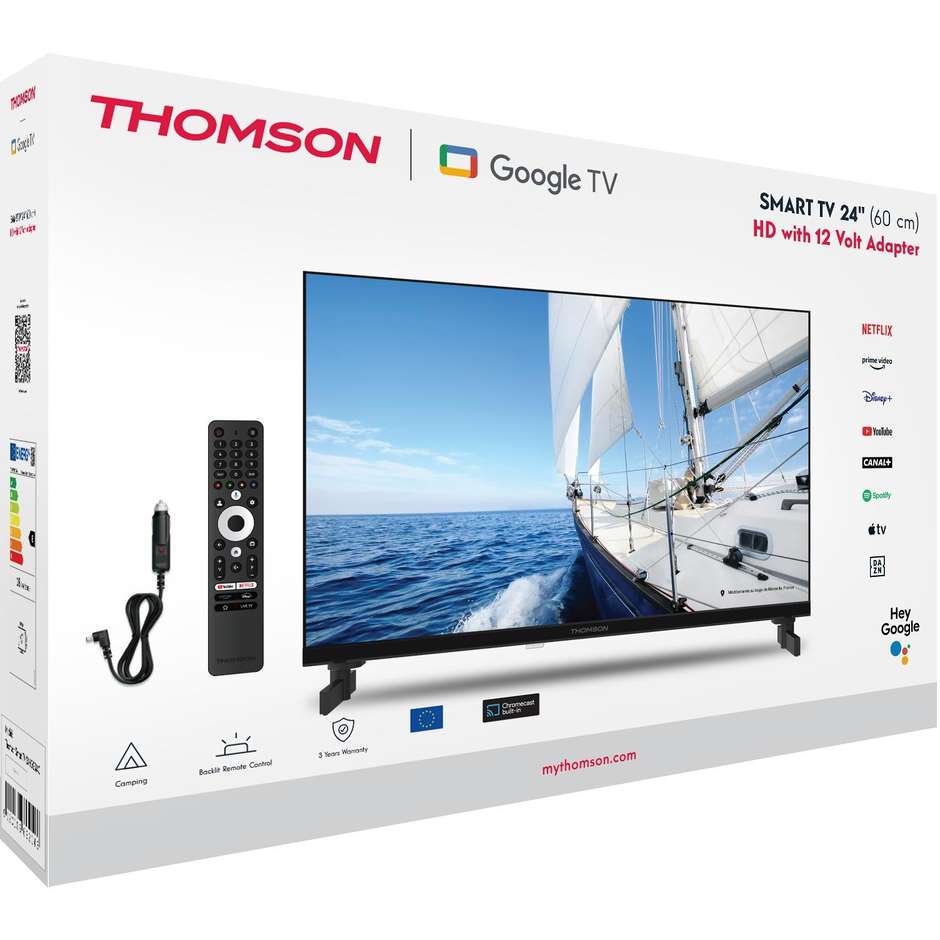 Thomson 24HG2S14C TV LCD 24" HD Smart TV Wi-Fi Classe E Colore Nero