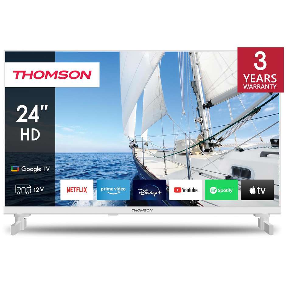 Thomson 24HG2S14CW TV LED 24" HD Smart TV Wi-Fi Classe E Colore Bianco