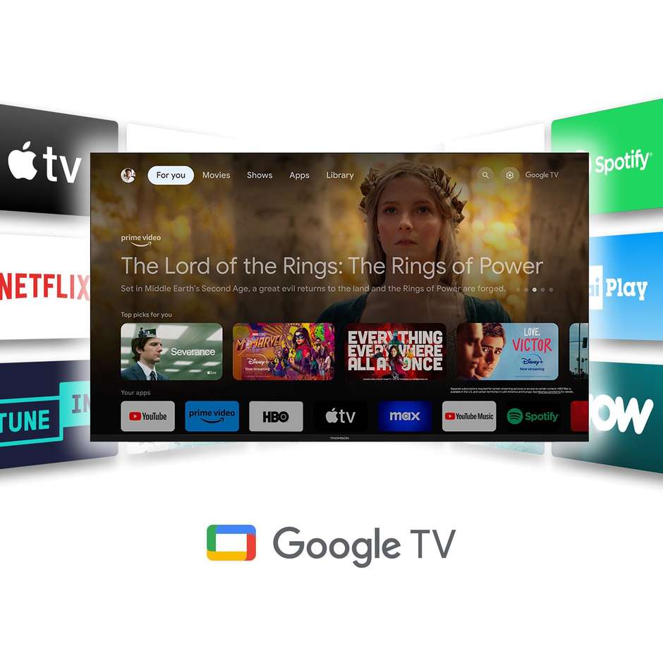 Thomson 270G Google Streaming TV 4K Ultra HD 32 GB Wi-Fi Colore Nero
