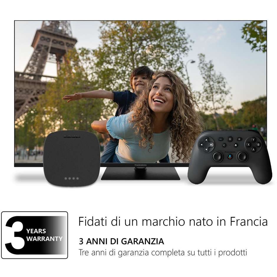 Thomson 270G Streaming Box Google TV 4K Ultra HD 32GB Wi-Fi 6 Dolby Vision Nero