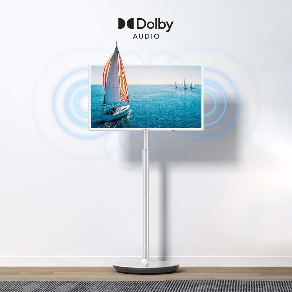 Thomson 32HA4M44 TV Portatile 32" HD Classe E Colore Bianco