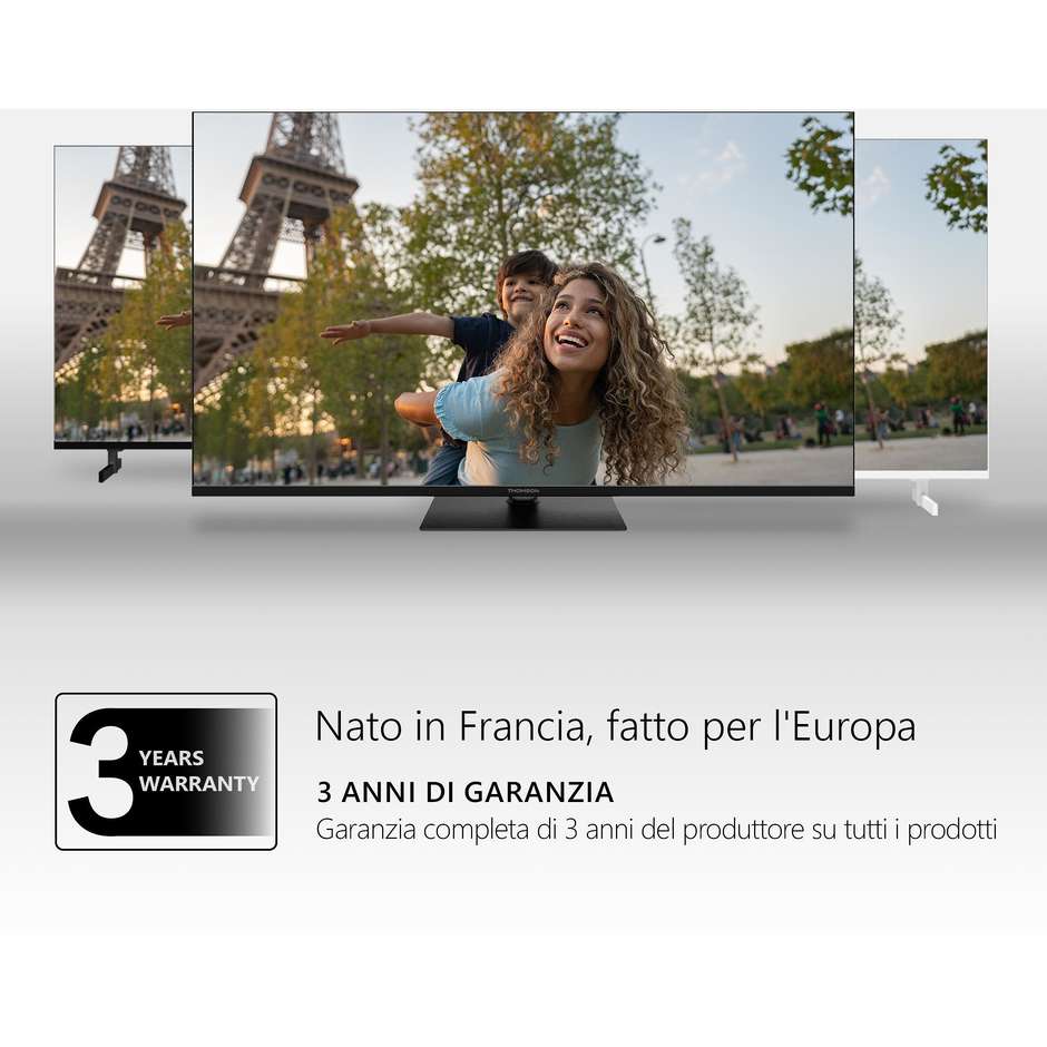 Thomson 32HA4M44 TV Portatile 32" HD Classe E Colore Bianco