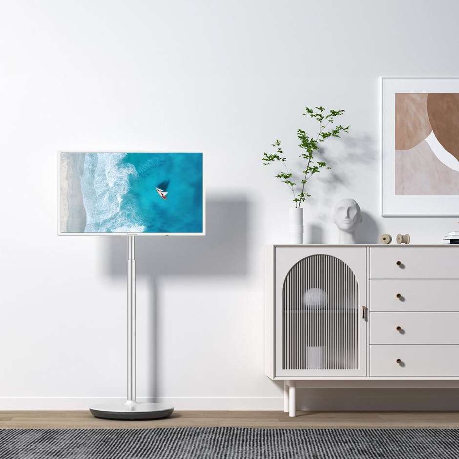 Thomson 32HG4M45 Go TV Smart TV 32" HD LED Google TV con Batteria Wi-Fi Bluetooth Bianca