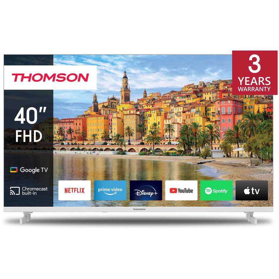 Thomson 40FG2S14W TV LED 40" Full HD Smart TV Wi-Fi Classe E Colore Bianco