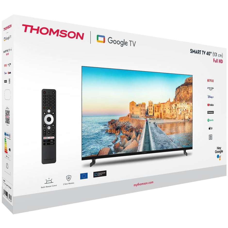Thomson 40FG2S15 TV LCD 40" Full HD Smart TV Wi-Fi Classe E Colore Nero