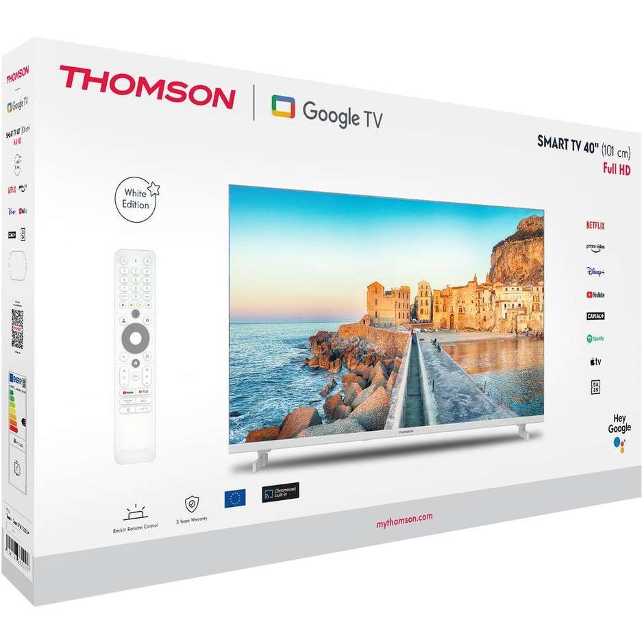 Thomson 40FG2S15W TV LCD 40" Full HD Smart TV Wi-Fi Classe E Colore Bianco